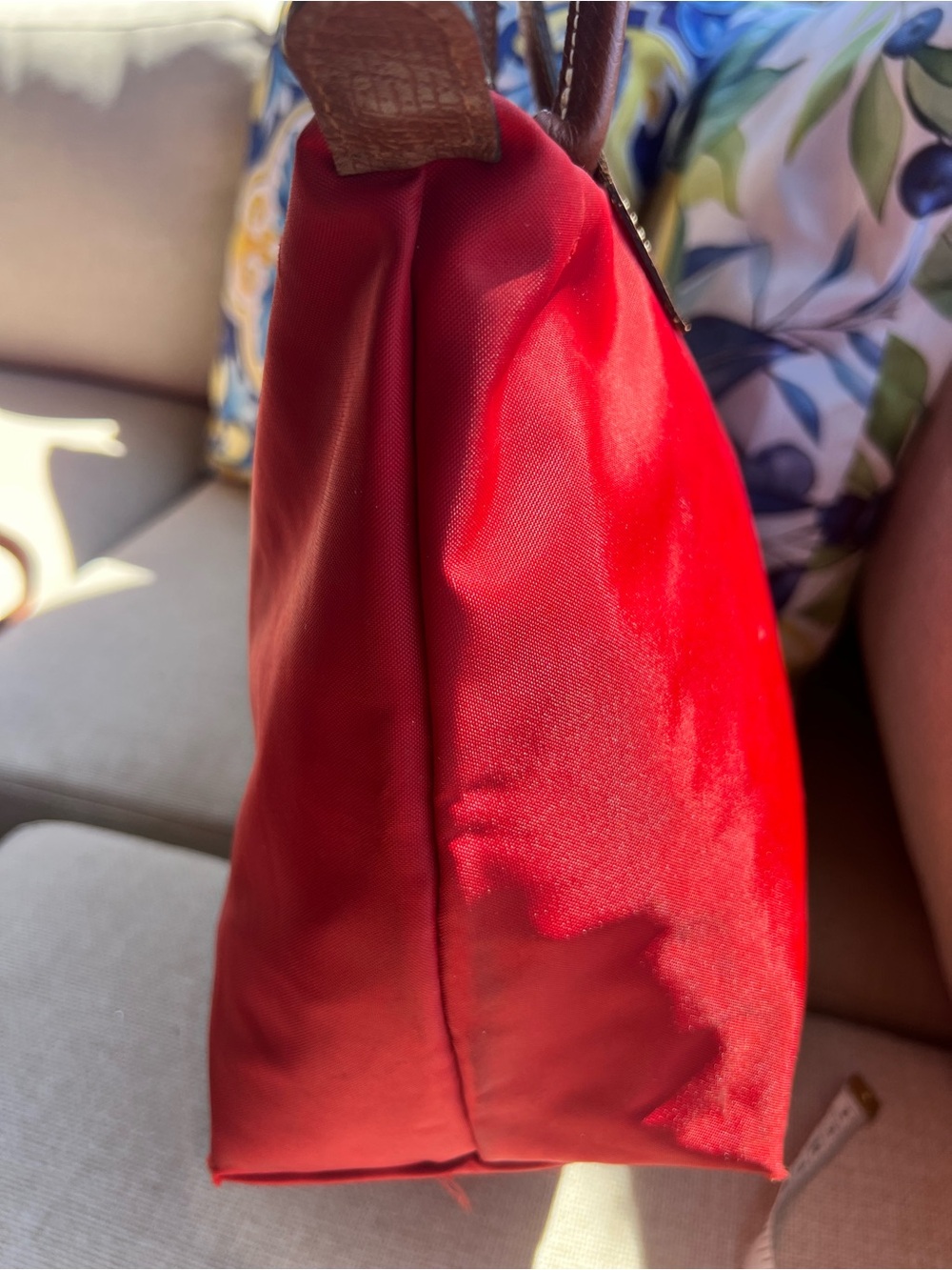 Longchamp Le Pliage Original Medium Shoulder Tote Bag - Red - Picture 6 of 14